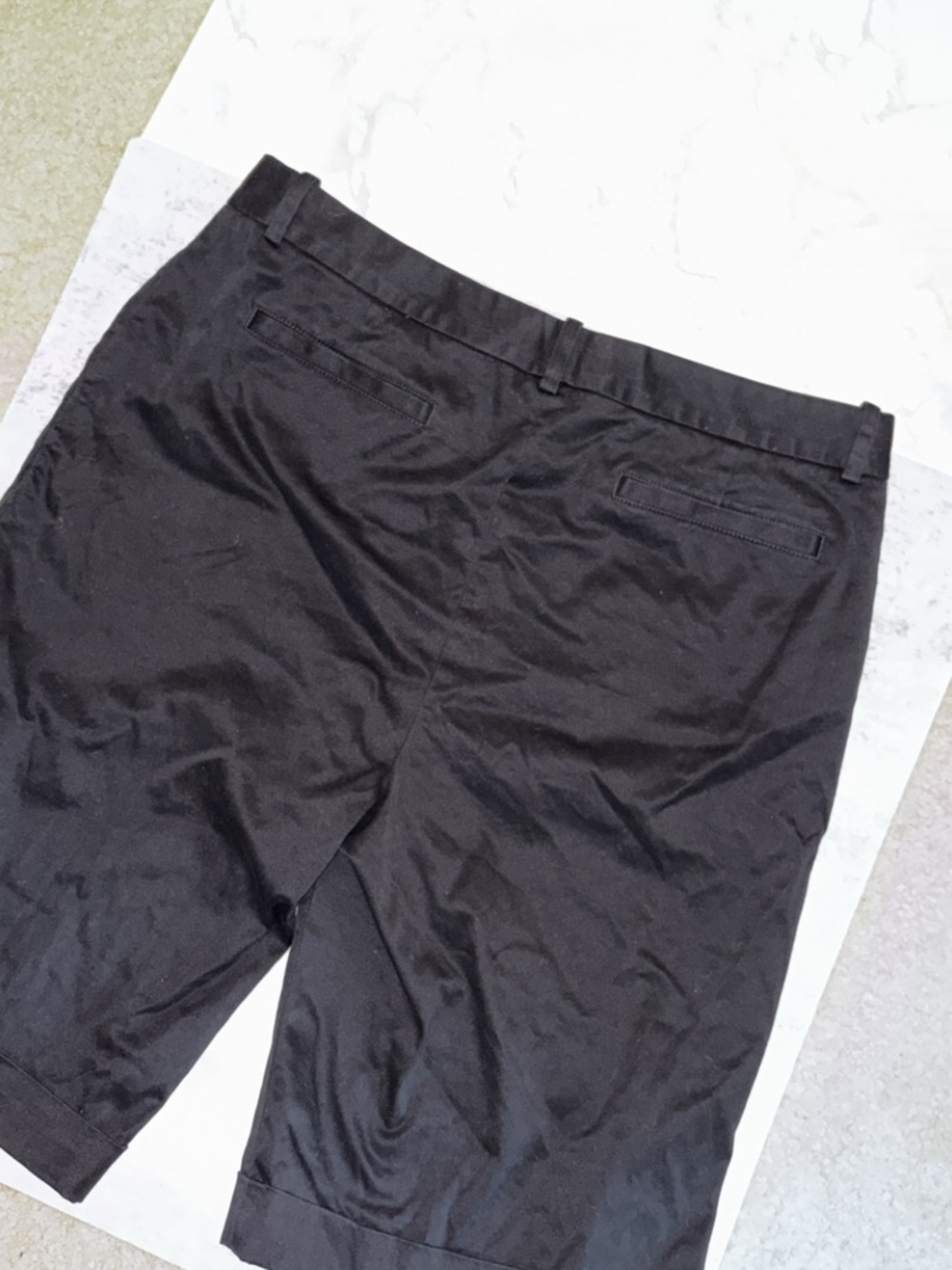 Banana Republic Black Flat-Front Shorts - Picture 5 of 5